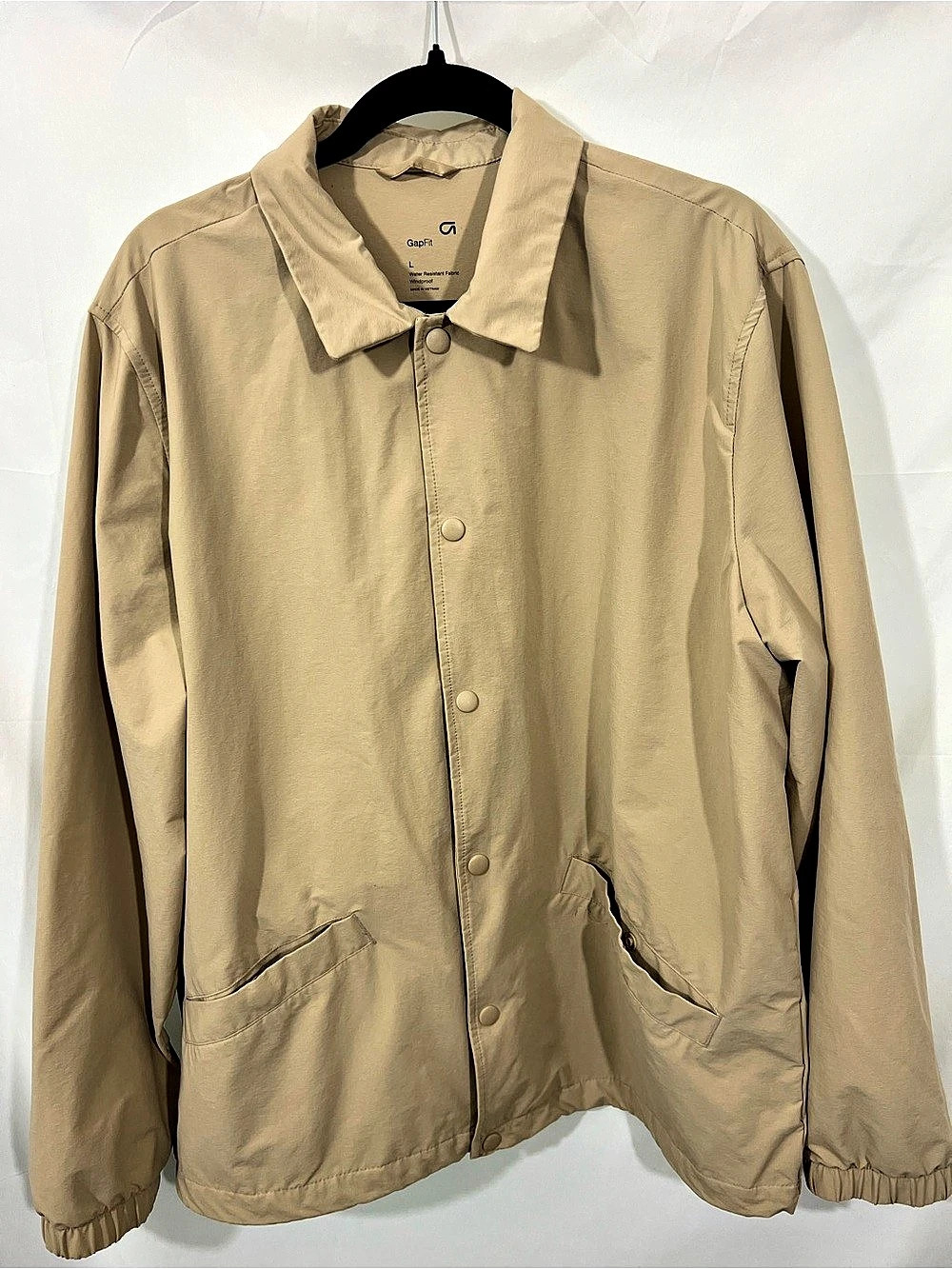 Gap GapFit Water Resistant Jacket Beige Large Like New